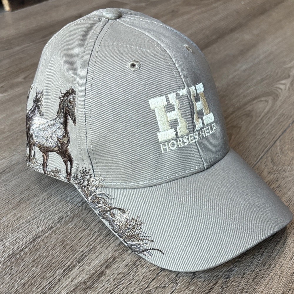 Dri Duck Embroidered Mustang Horses Adjustable Grey Cap BOGO